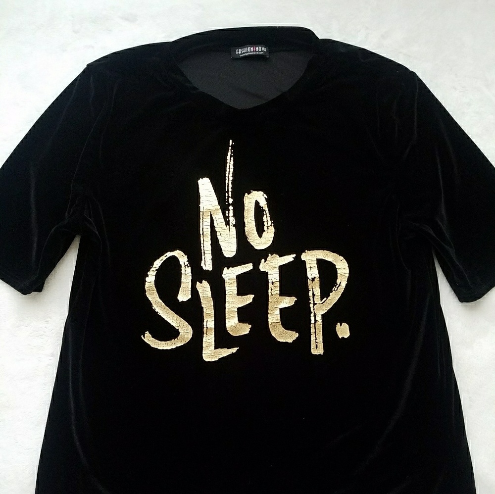 Black Velvet (No Sleep.) Fashion Nova Top (Large)